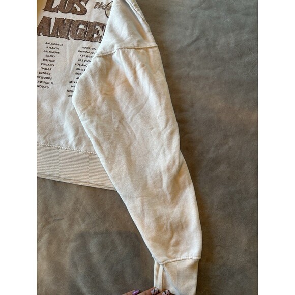 Hard Rock Cafe Los Angeles Crewneck Sweatshirt Medium Beige Pullover - Picture 7 of 9